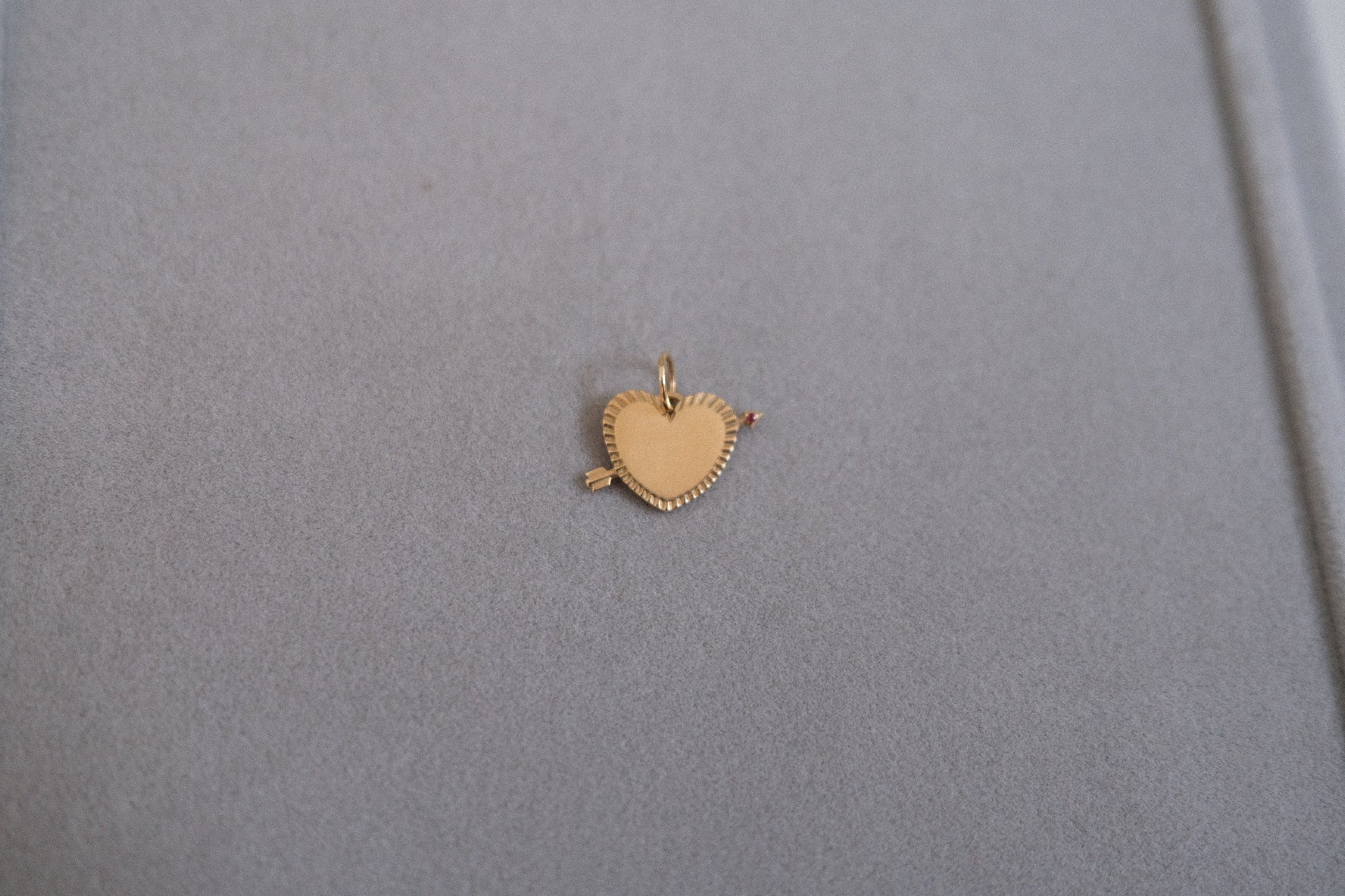 LoveLight Arrow Engravable Medallion with Ruby Accent