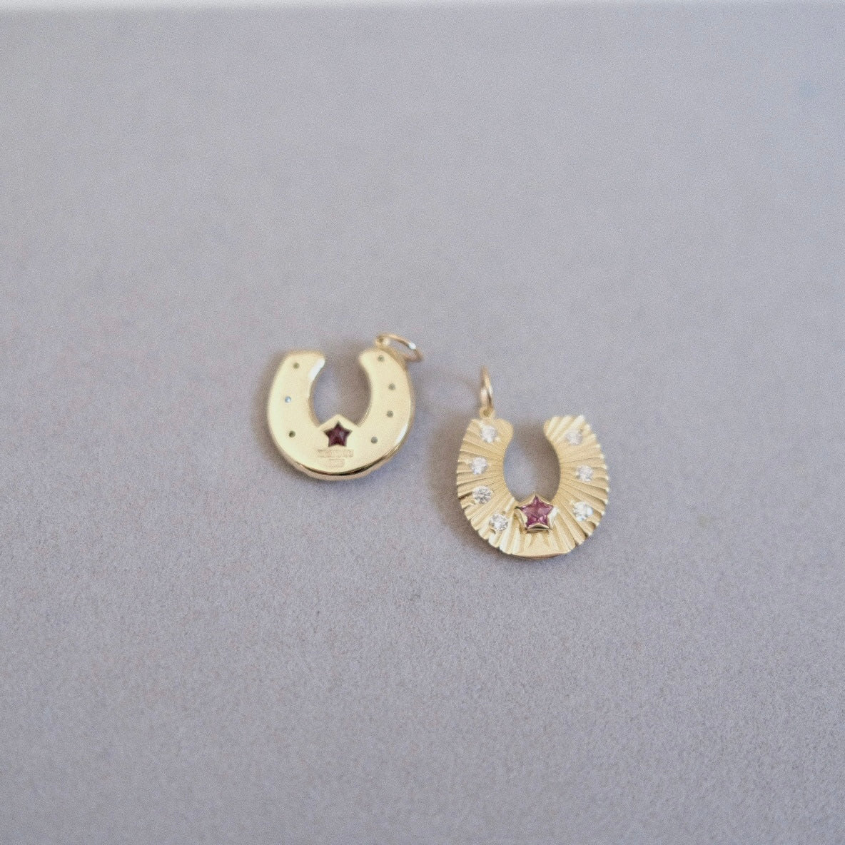 Day 22 - 12/22 5pm PST - Lucky Horseshoe with Spinel and diamonds