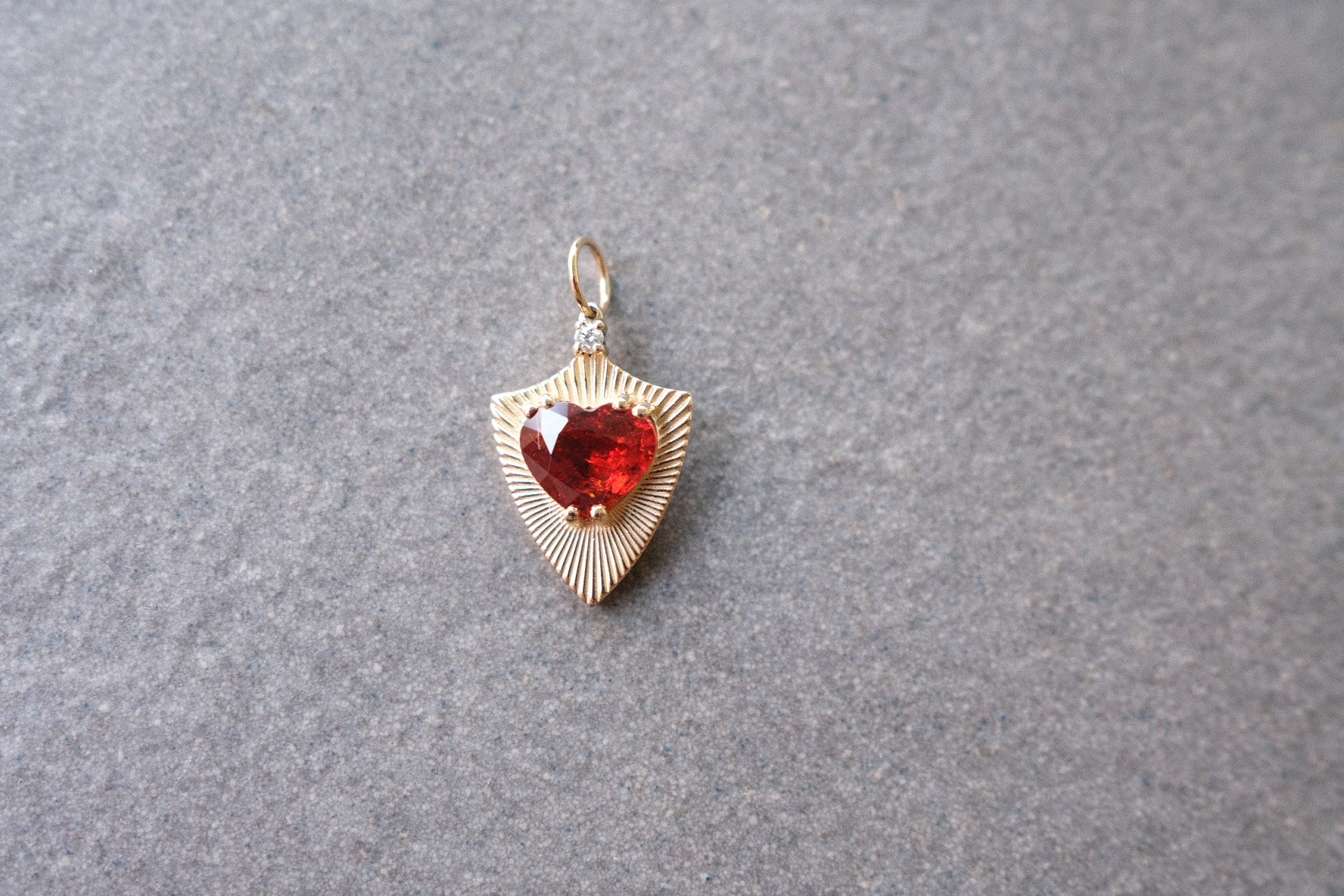 ProtectionLight with Heart Cut Garnet