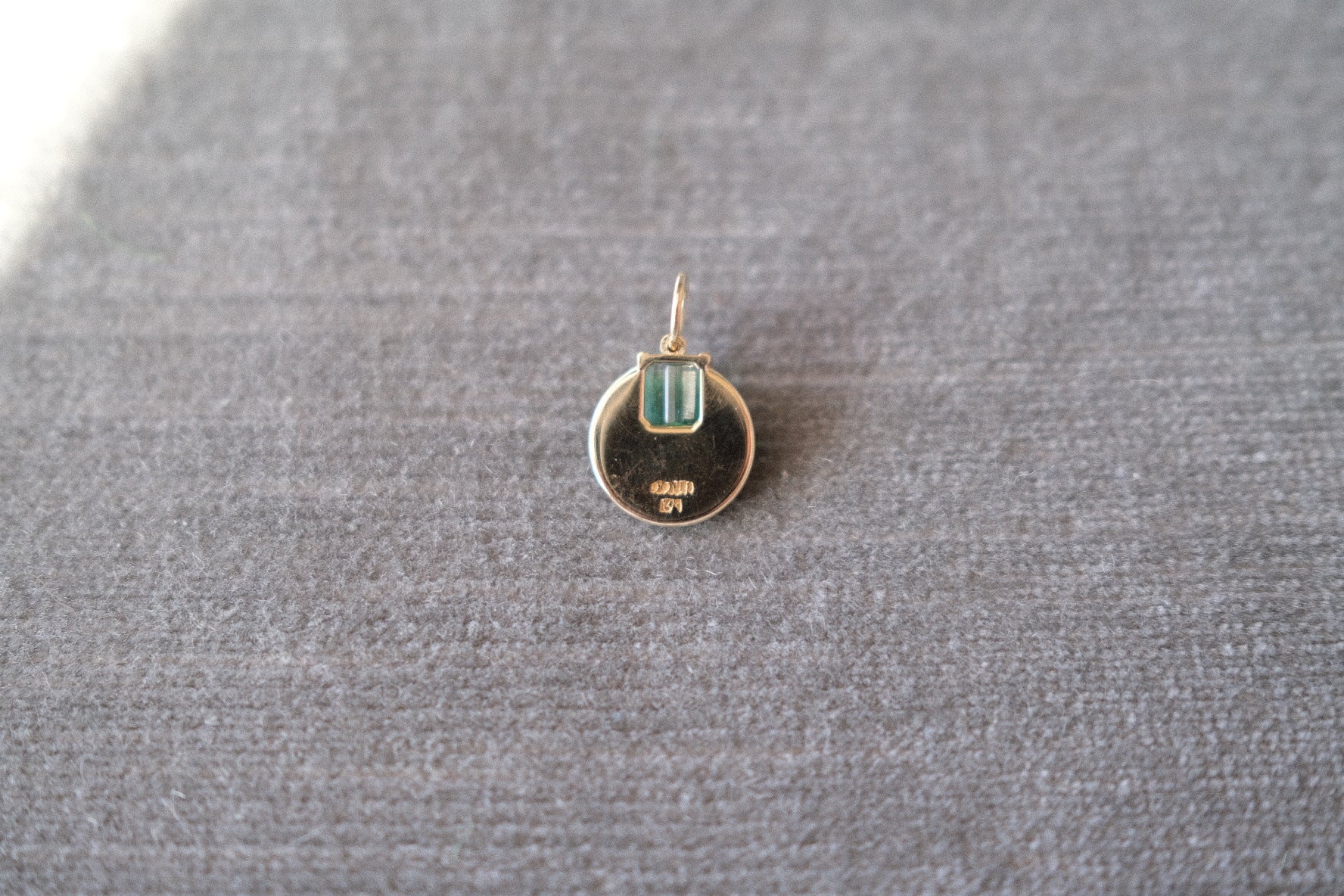 InfiniteLight charm with Ombre Light Green Tourmaline