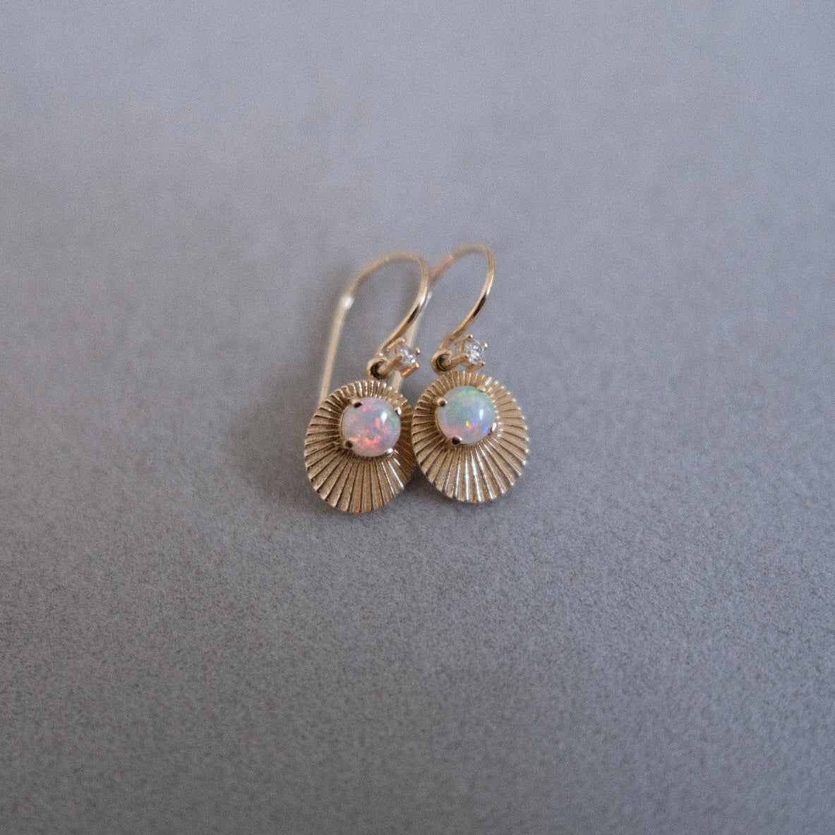 41. JoyLight Earrings with Australian Opals and Diamond Accents