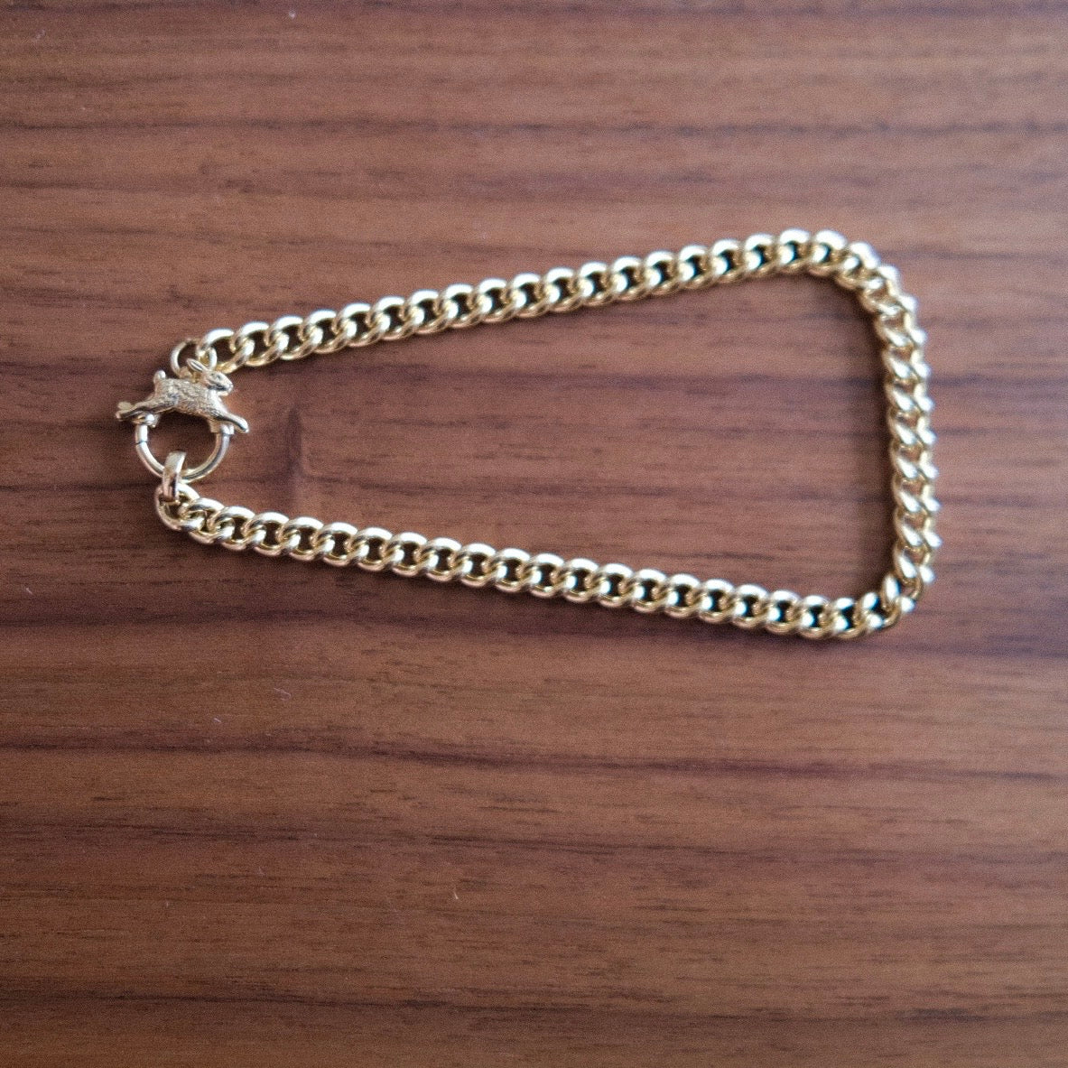 Lucky Rabbit Curb Chain Bracelet