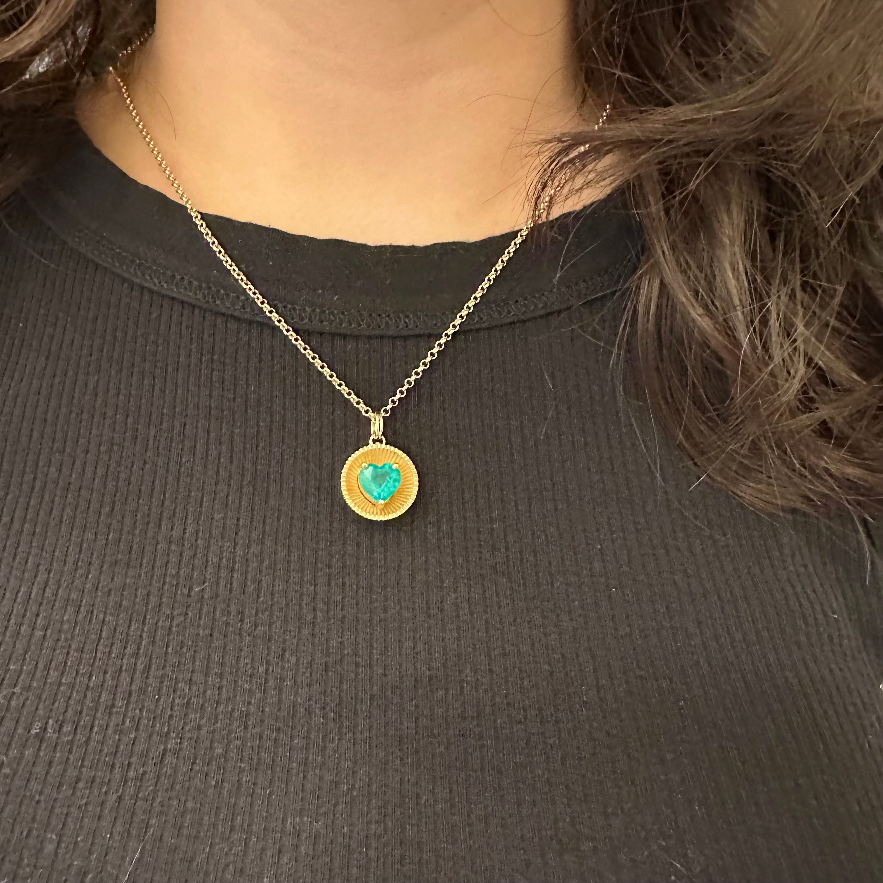 Infinite Light Cup with Emerald Heart