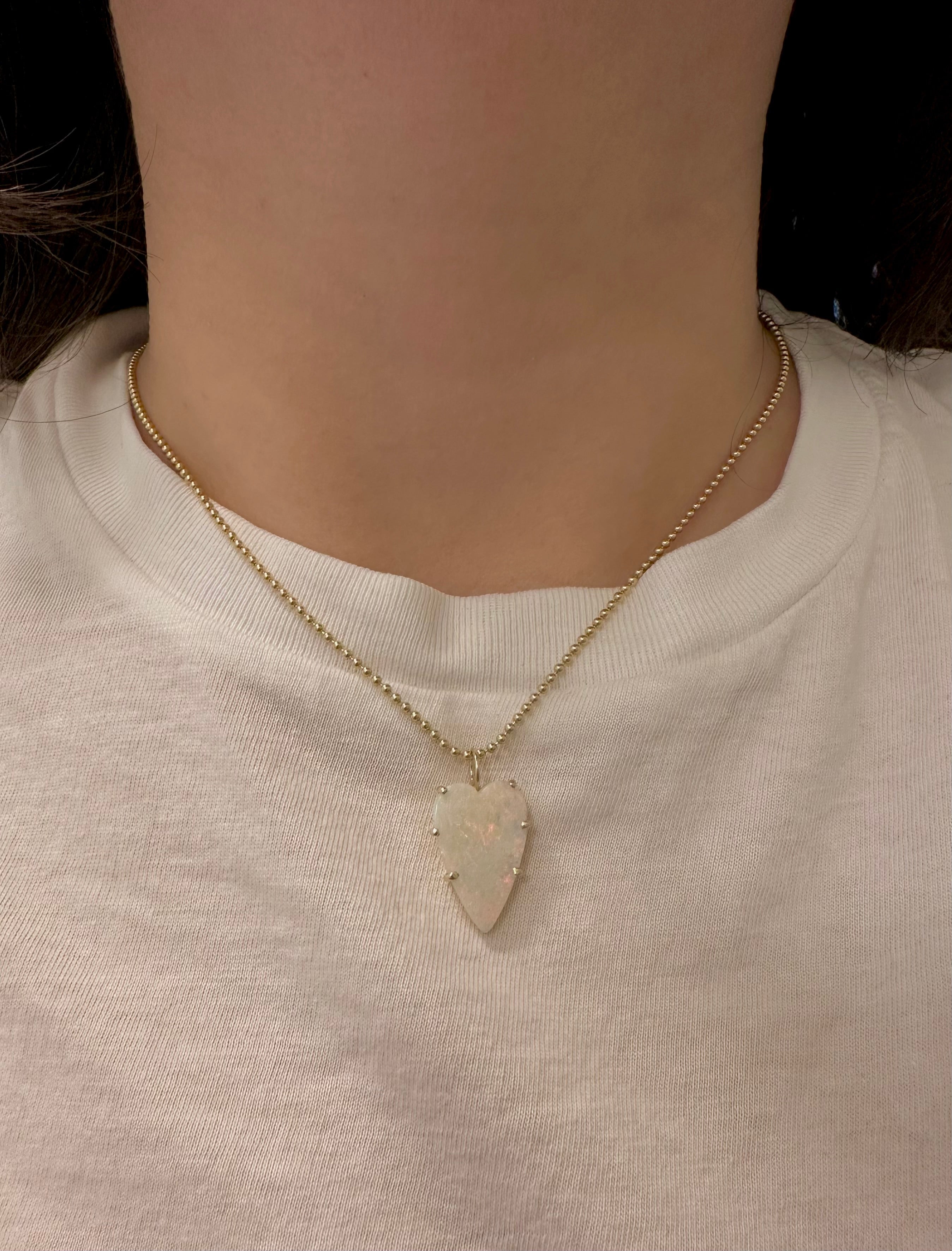 Opal heart Pendant