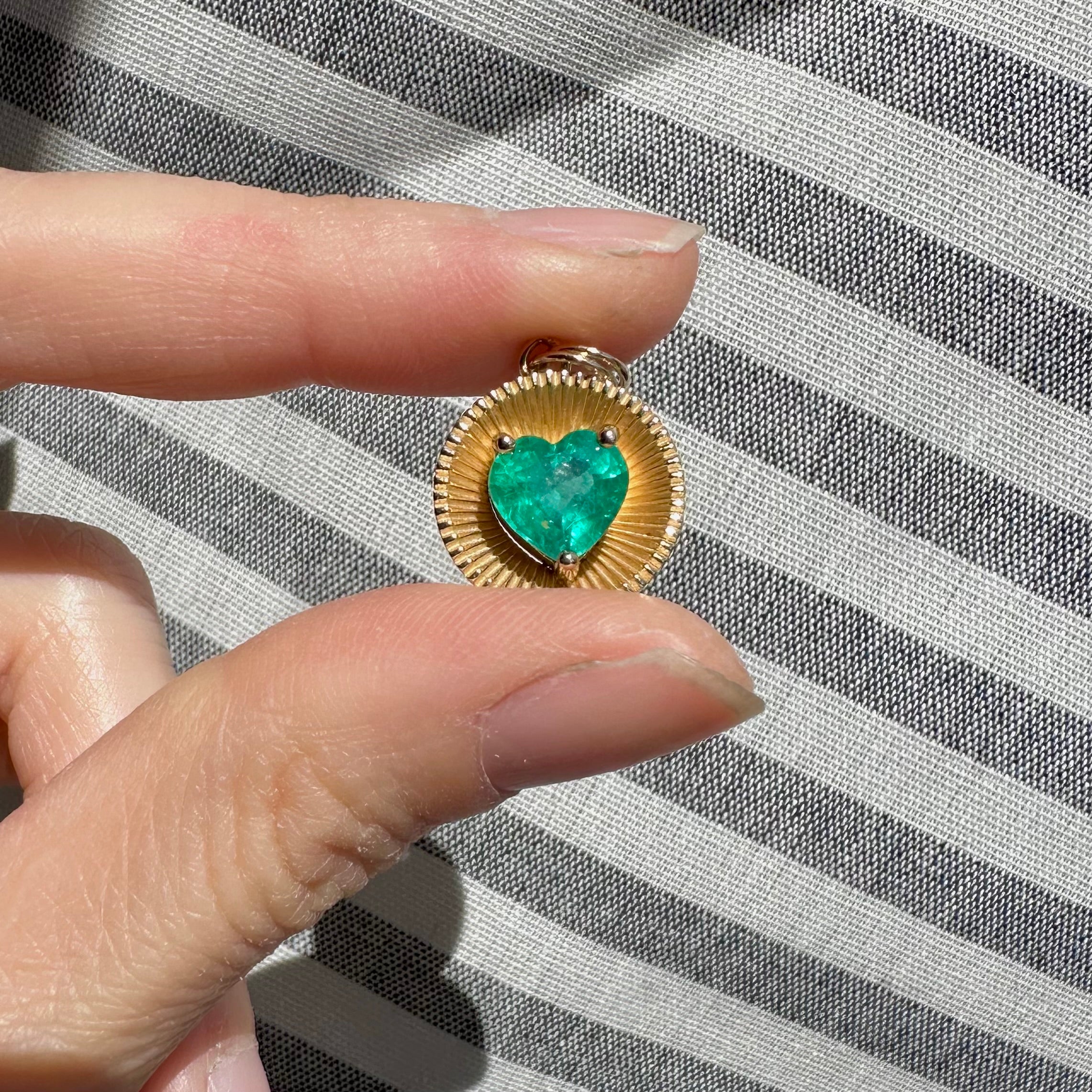 Infinite Light Cup with Emerald Heart