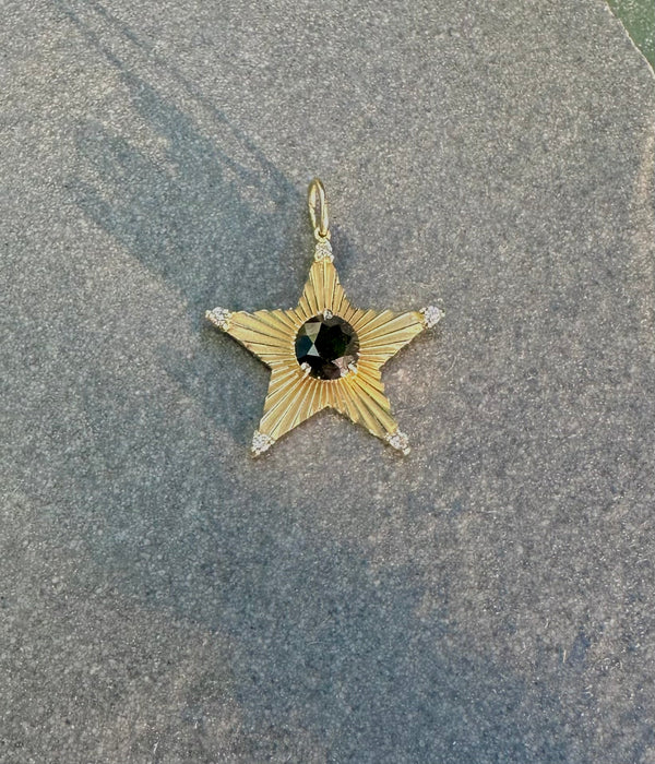 Star Light Charm with Black Diamond