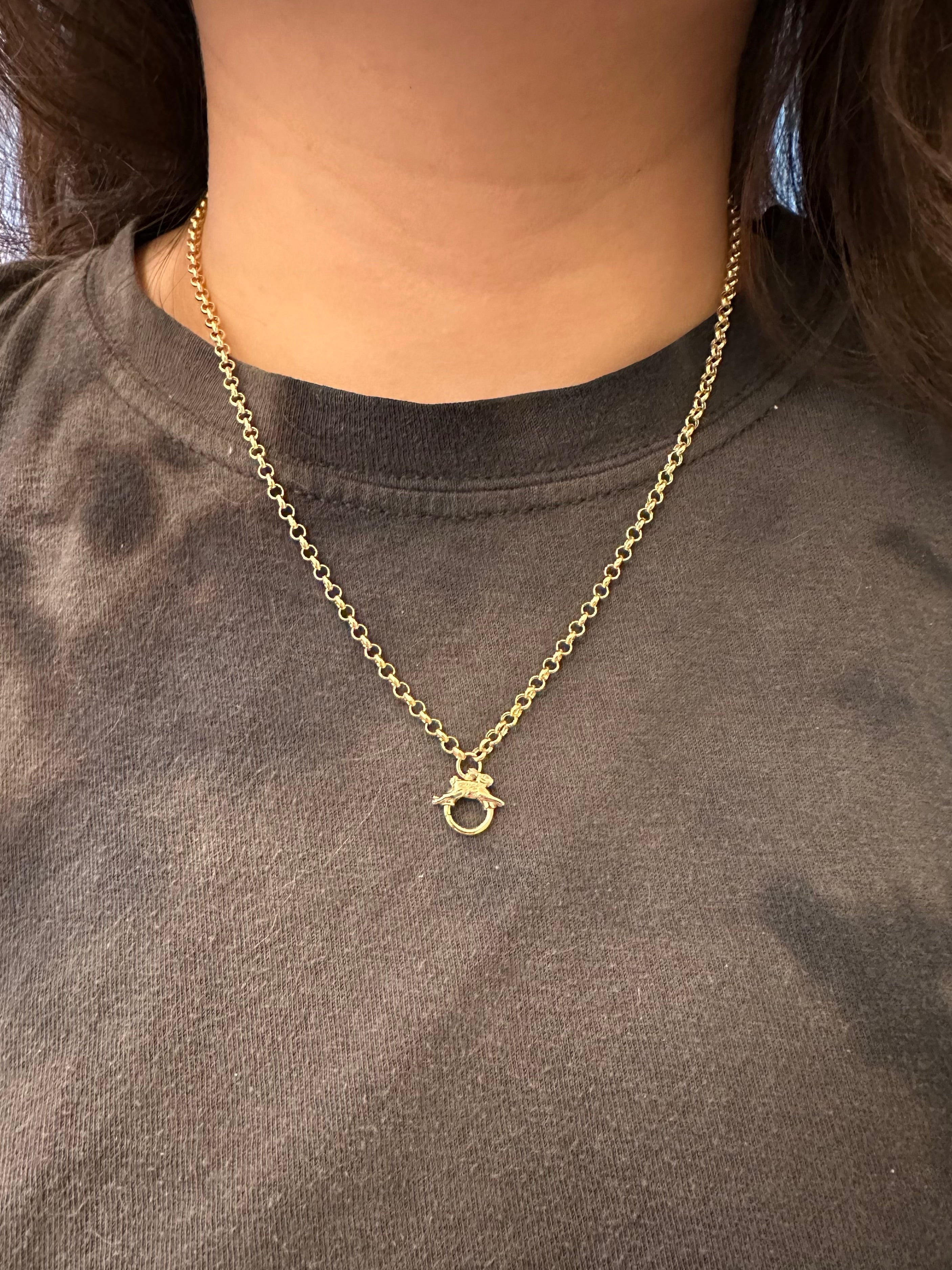 Lucky Rabbit Rolo Chain Necklace