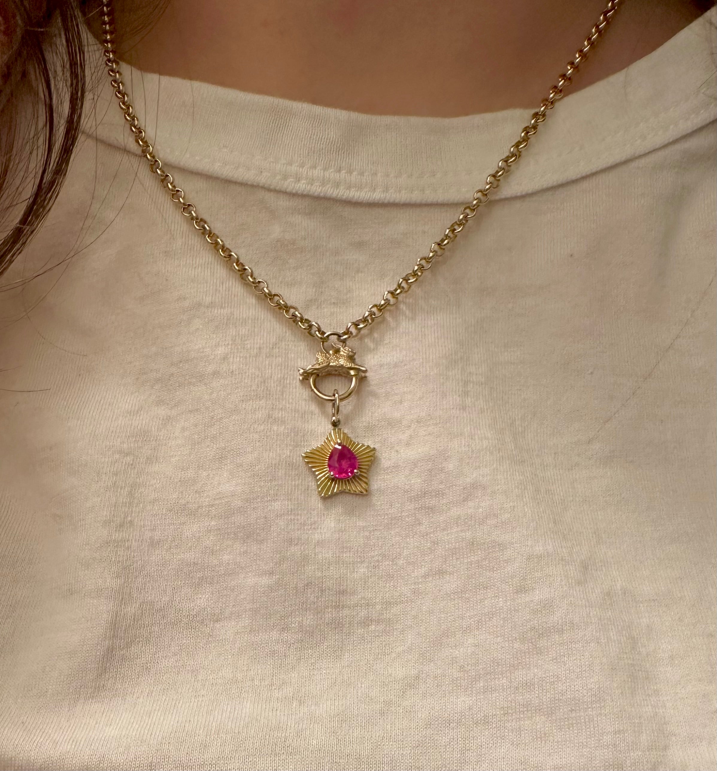 6. StarLight (rounded) with Hot Pink Sapphire