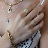 Rectangle link bracelet with diamonds