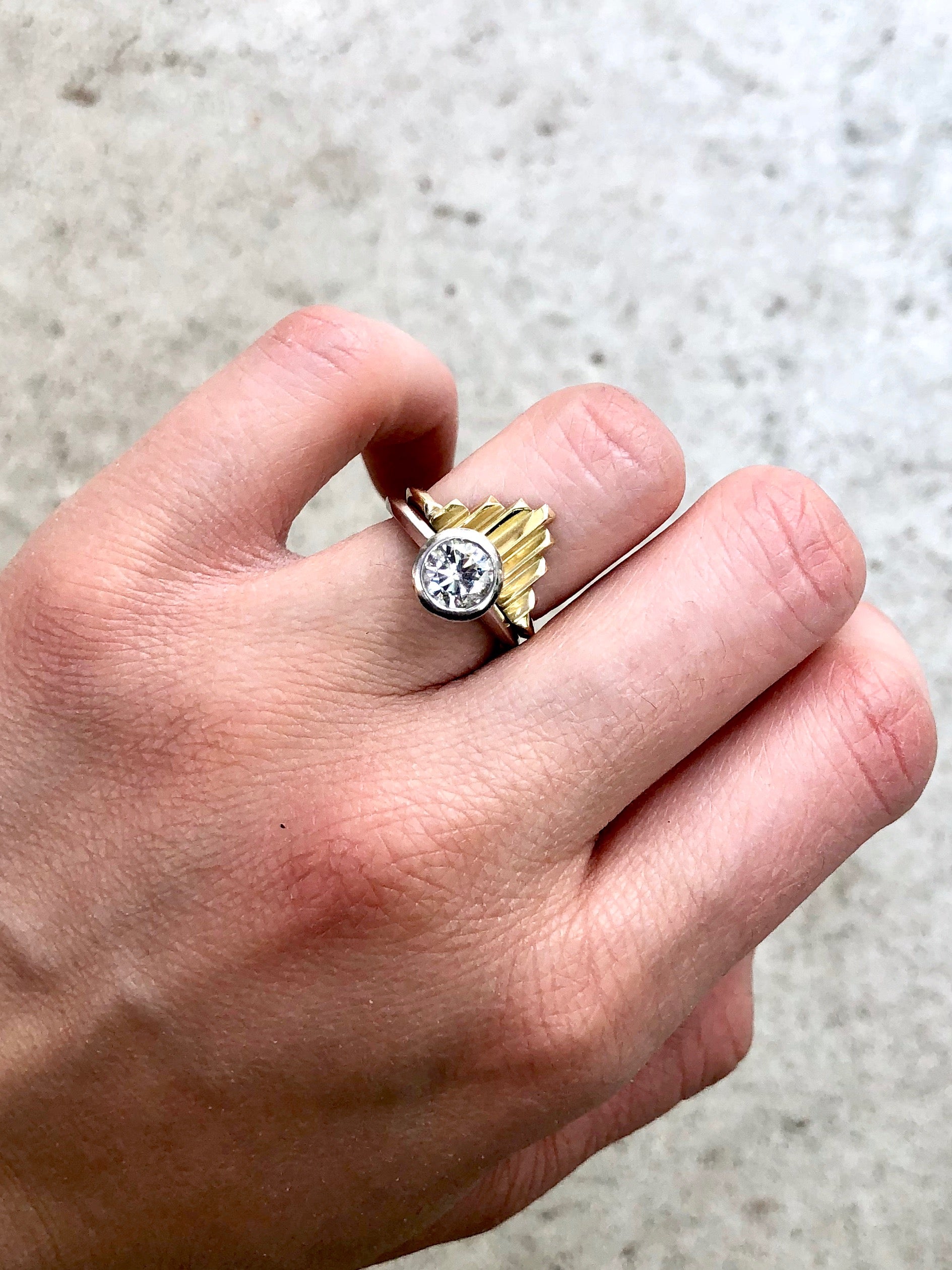 Classic Bezel set Brilliant Engagement Ring