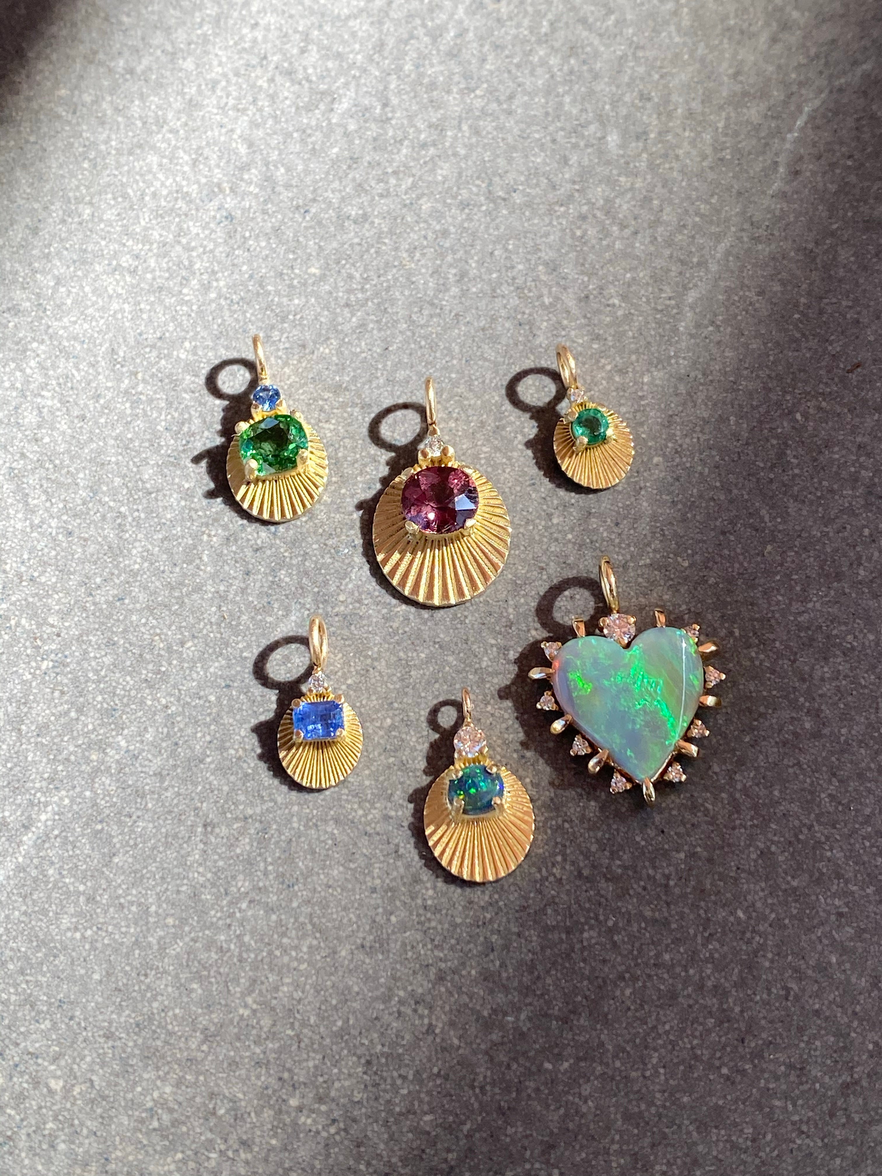 Black Opal and Diamond Joy Light Necklace