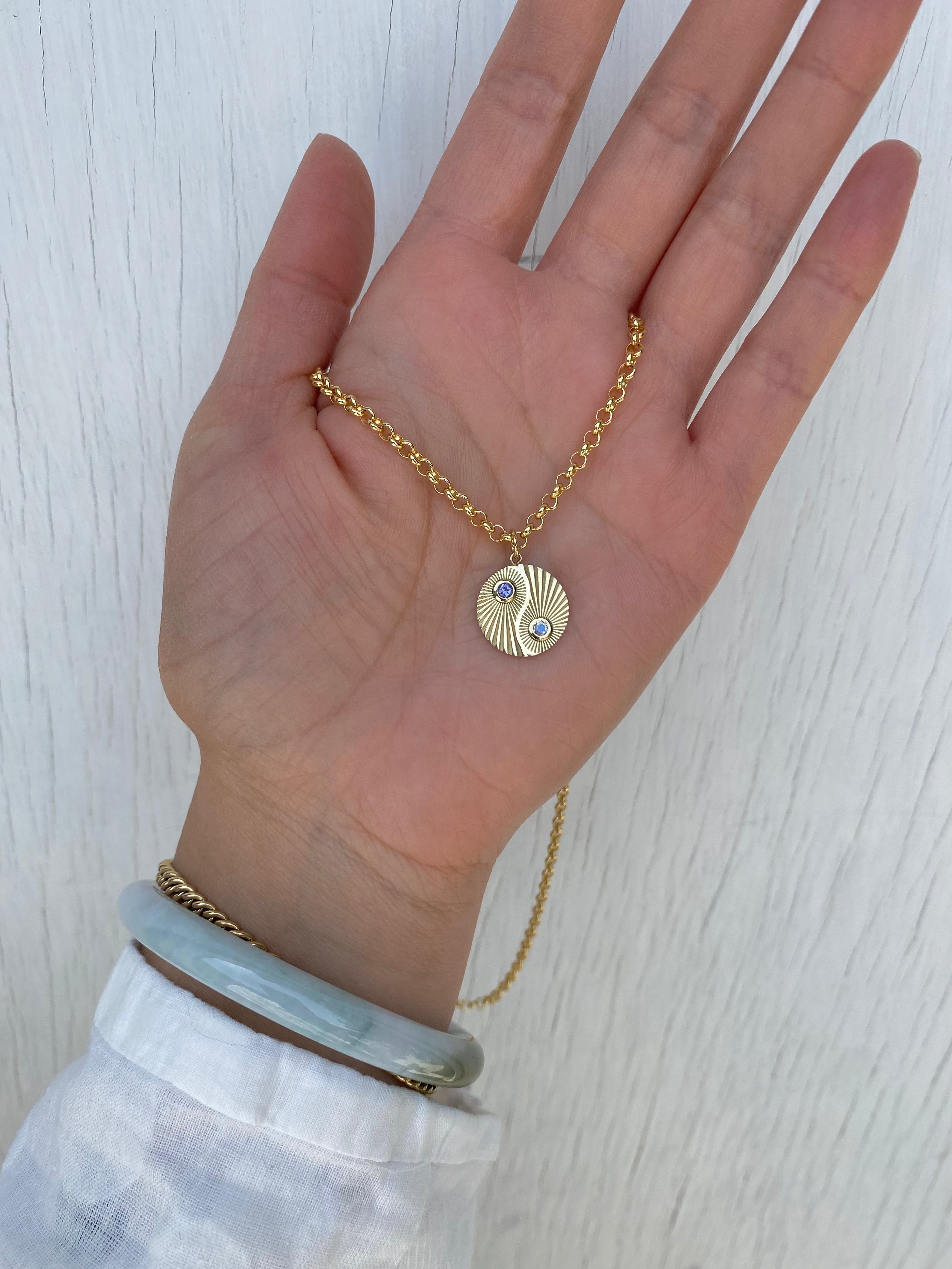 Yin Yang Light Charm - Birthstones