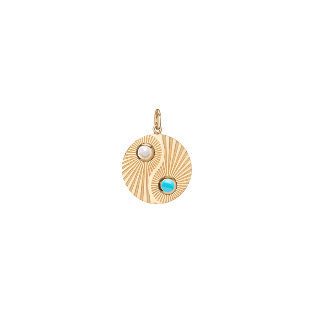 Yin Yang Light Charm - Birthstones