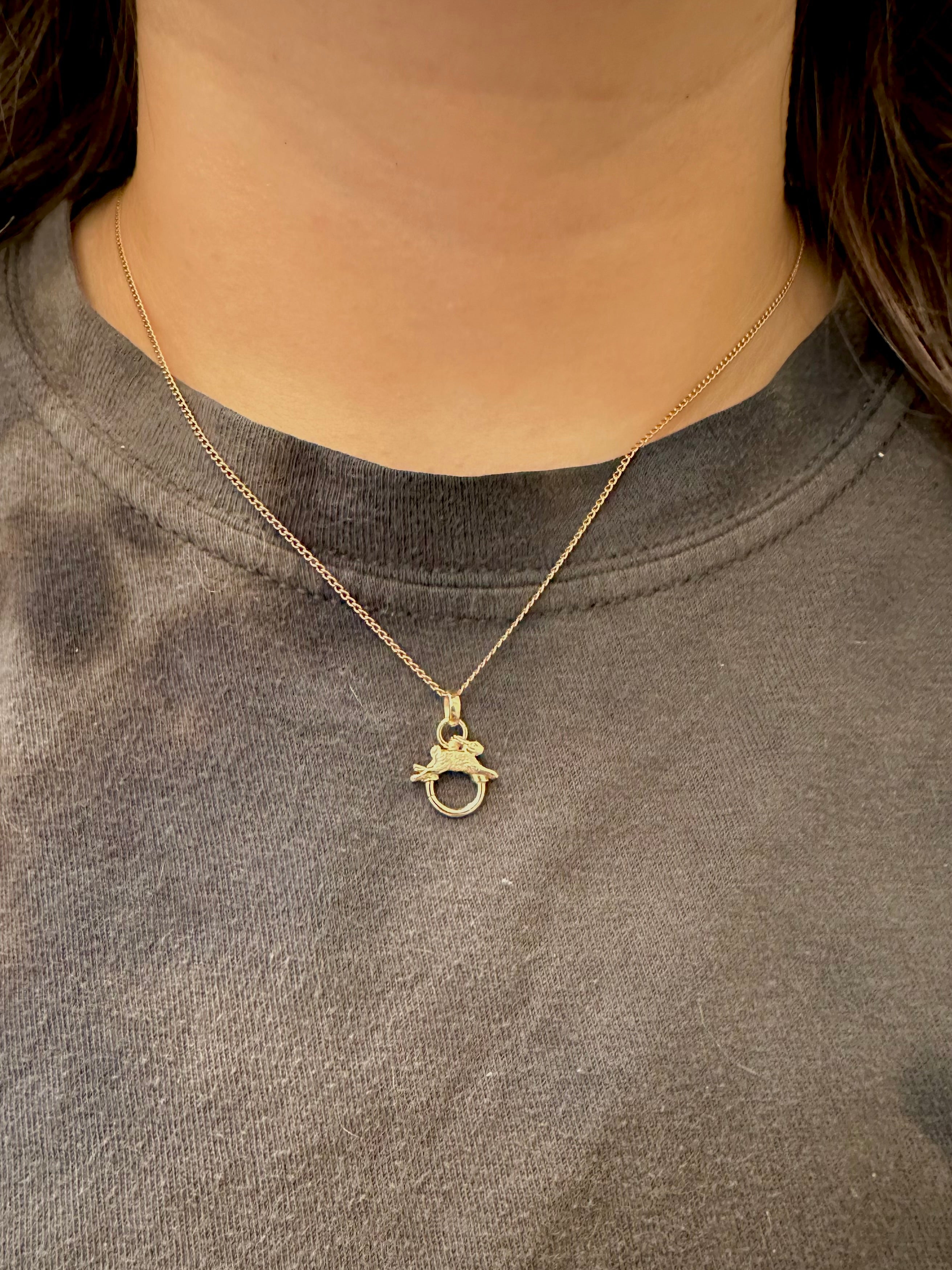 Lucky Rabbit Clasp Pendant