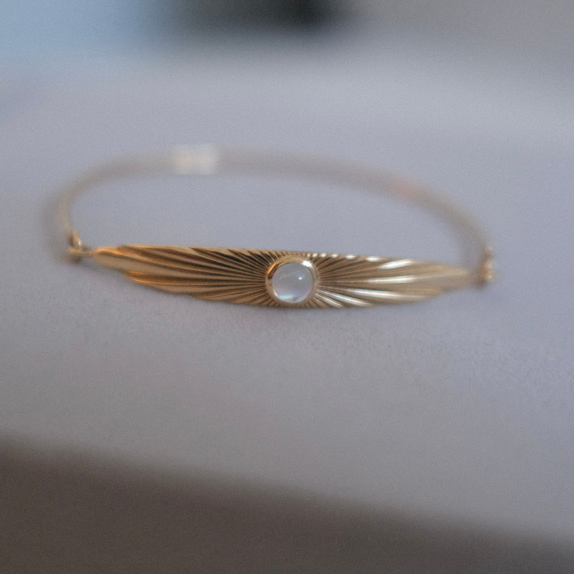 45. Light ID Bracelet with Moonstone Cabochon