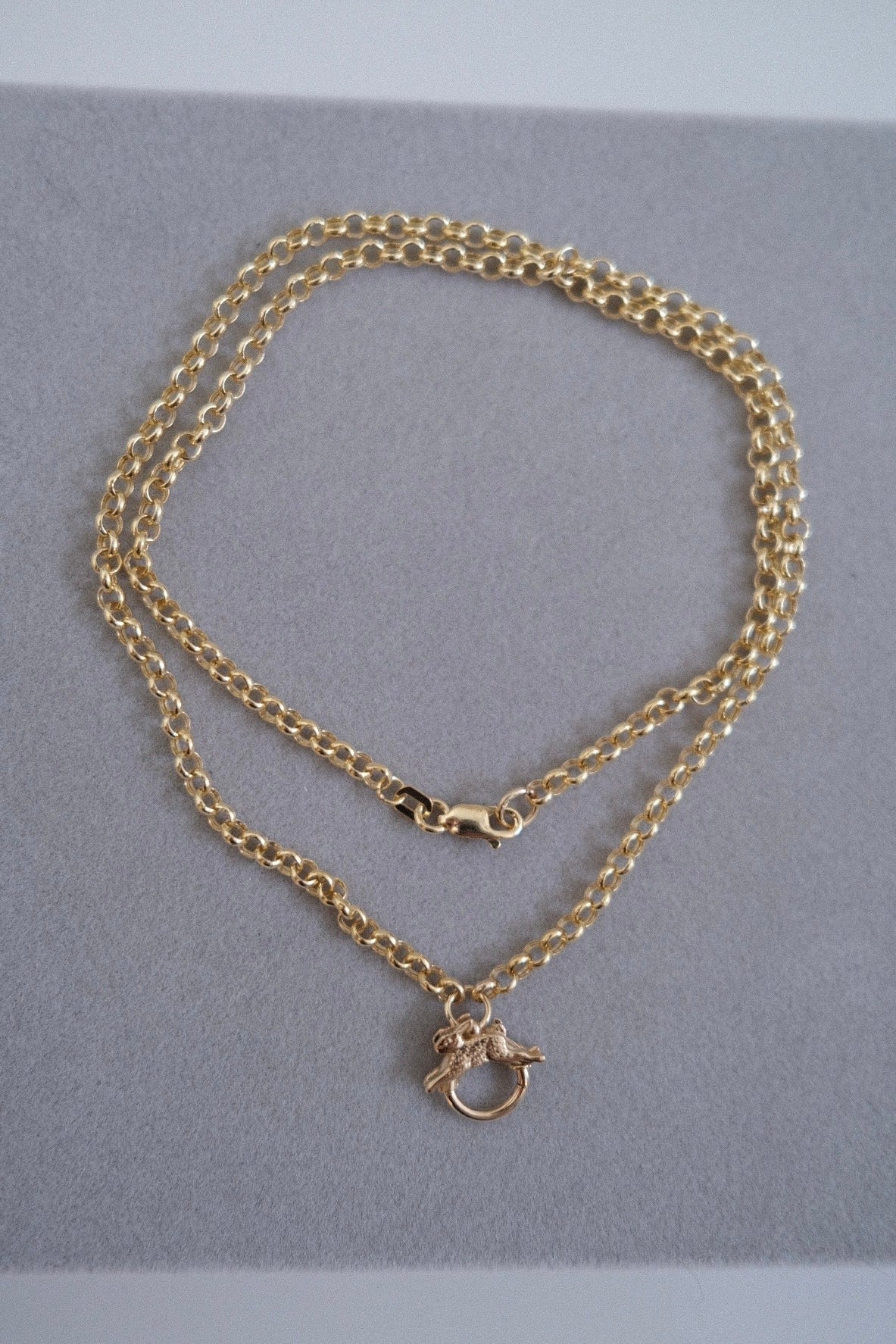 Lucky Rabbit Rolo Chain Necklace