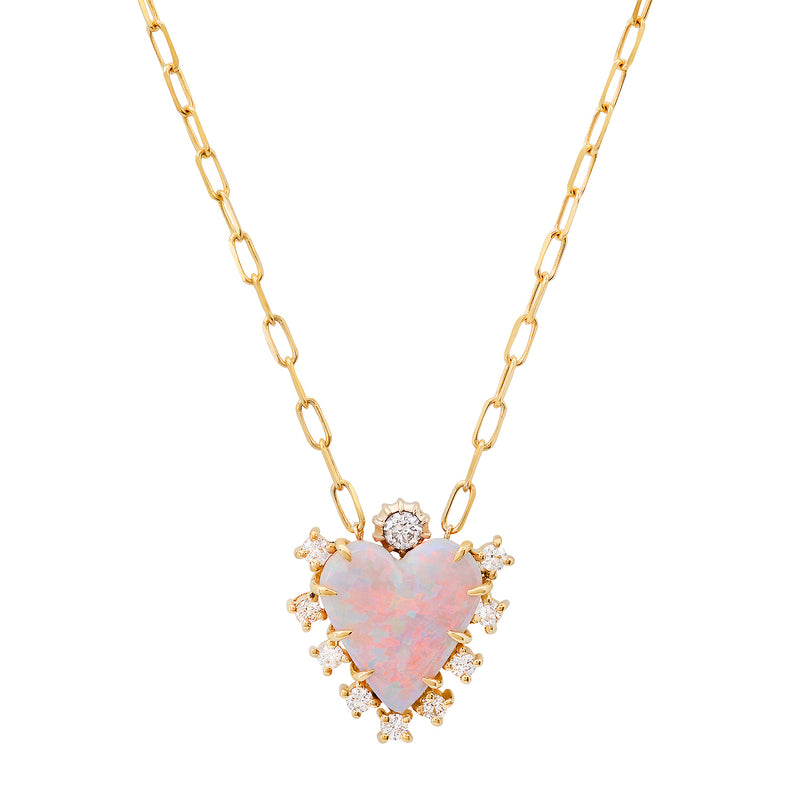 Australian Opal and Diamond Supernova Necklace