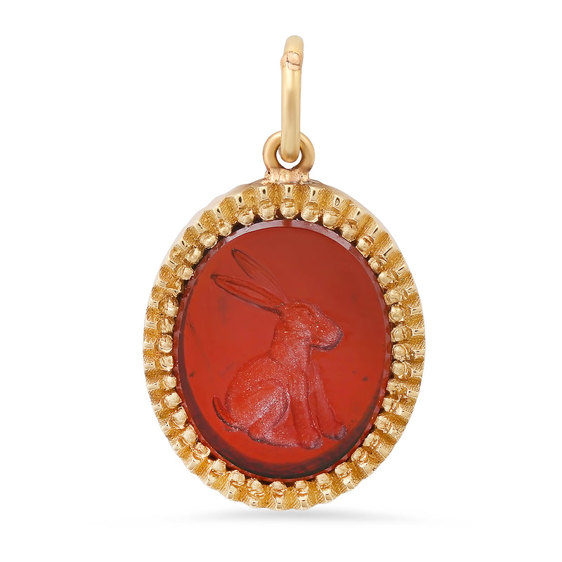 Rabbit Intaglio Light Charm