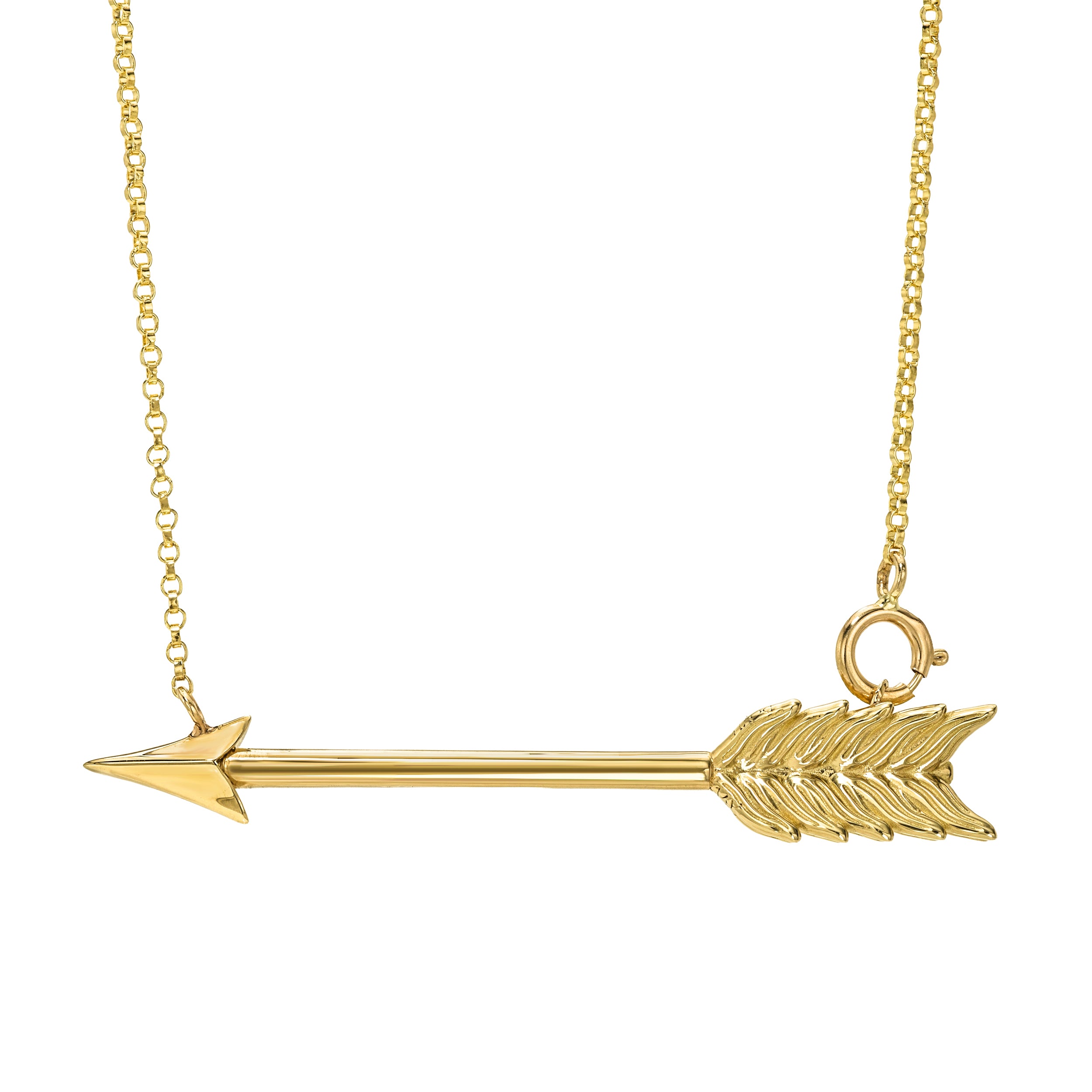 Arrow charm holder necklace