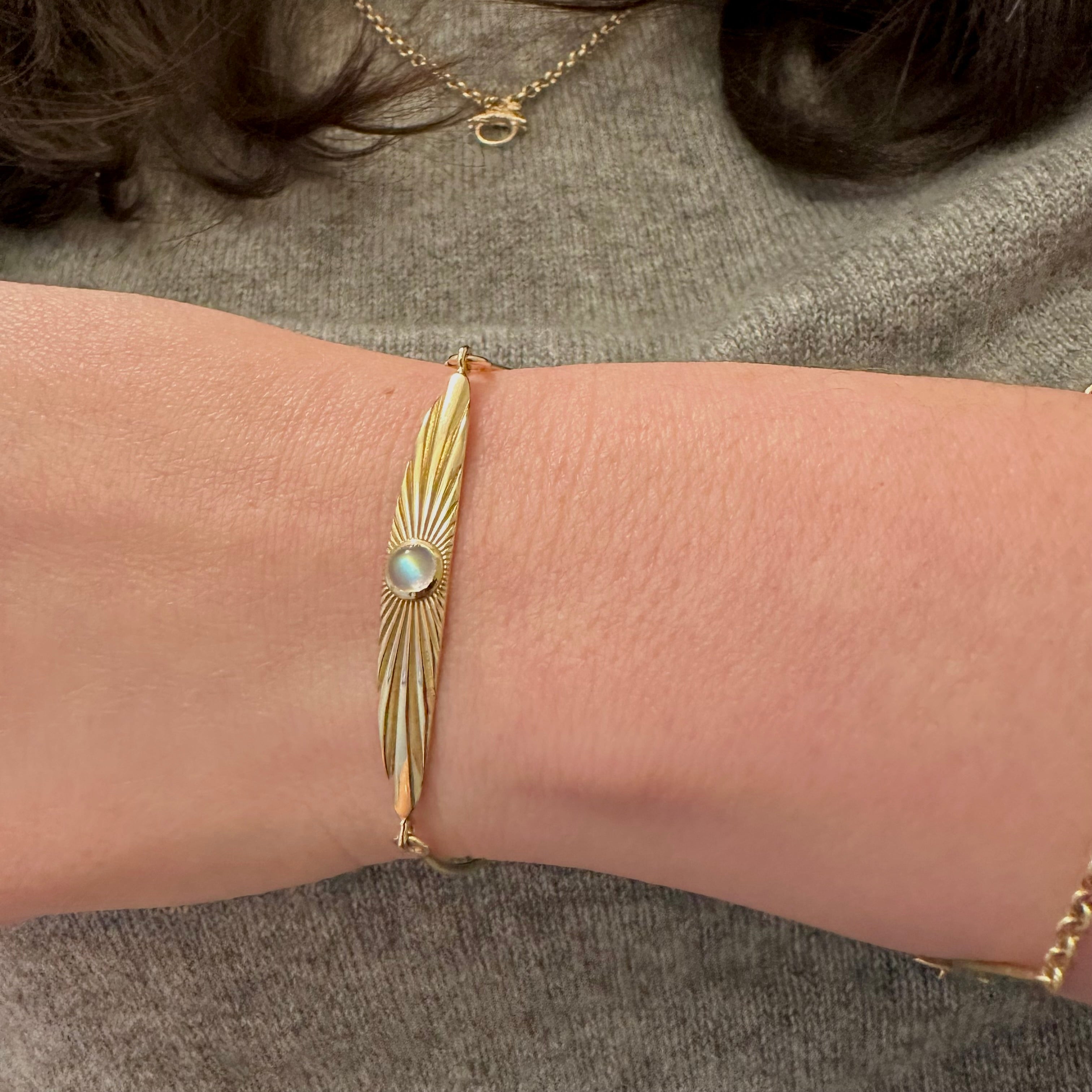 45. Light ID Bracelet with Moonstone Cabochon