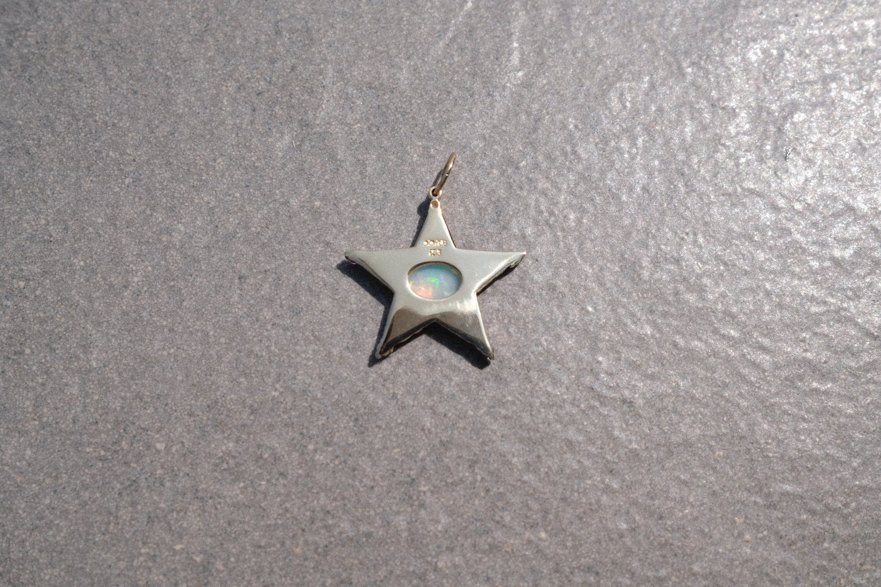 Starlight charm with AU opal and rainbow accent