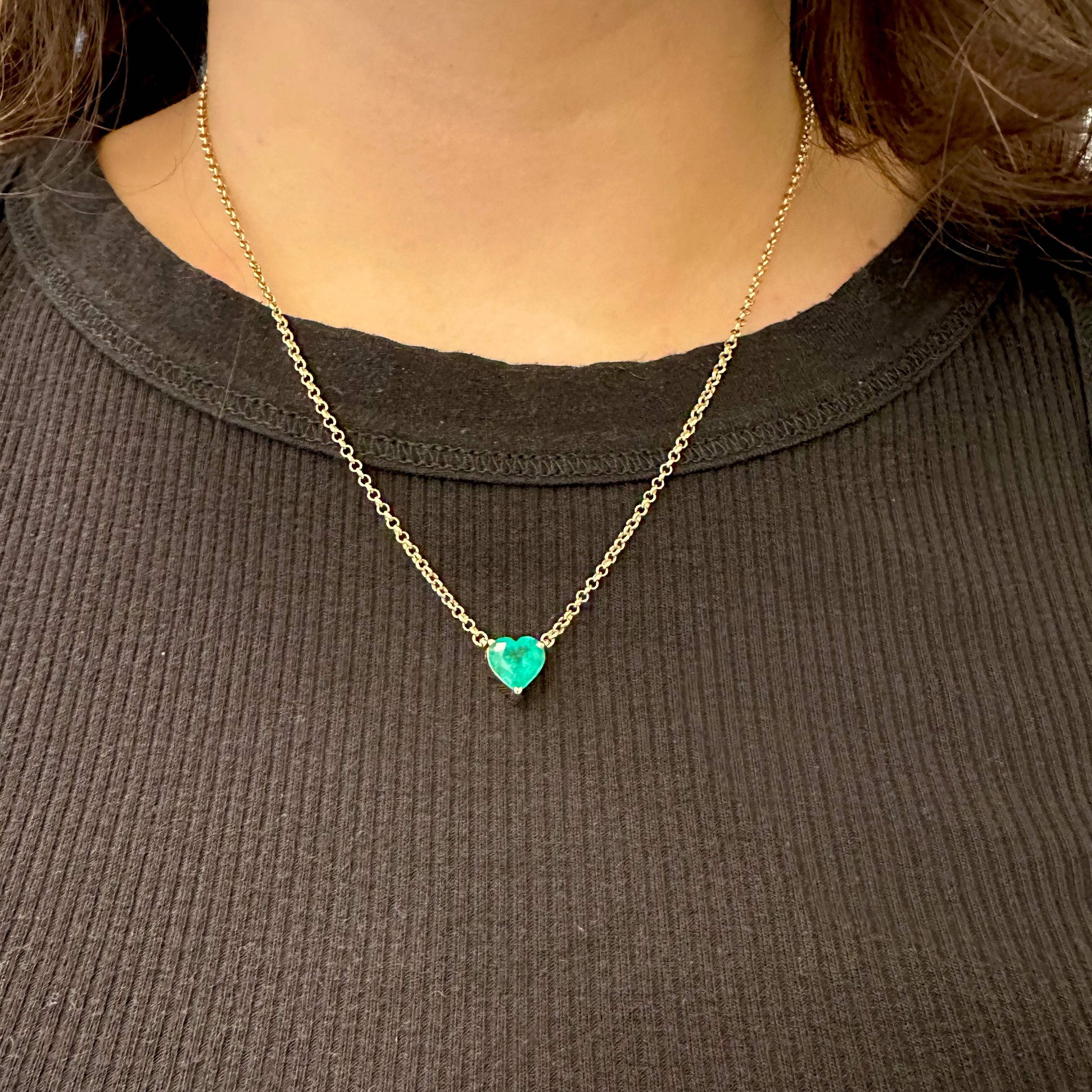 Emerald Heart Necklace