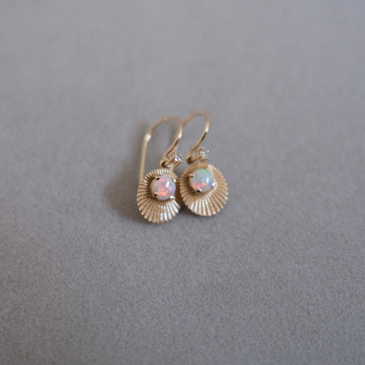 41. JoyLight Earrings with Australian Opals and Diamond Accents