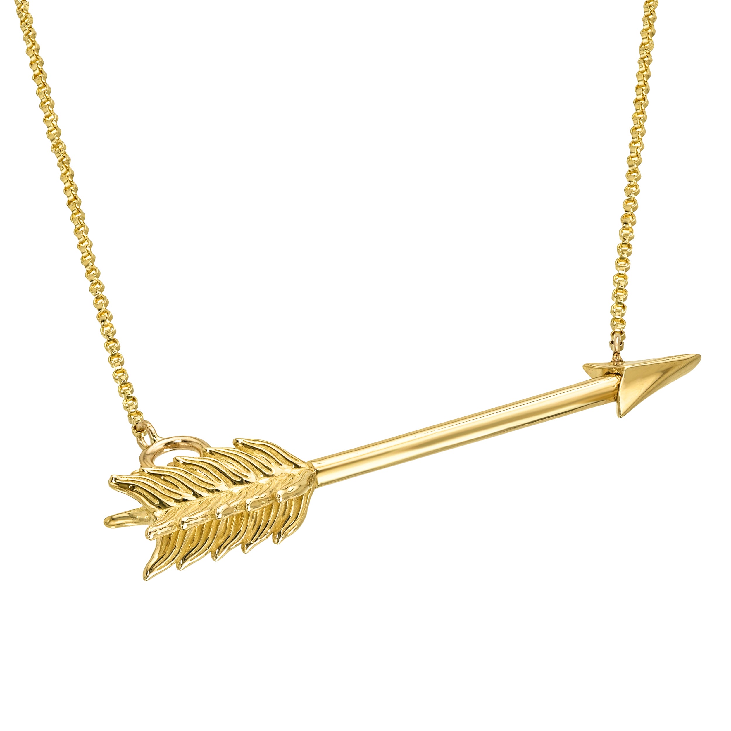 Arrow charm holder necklace