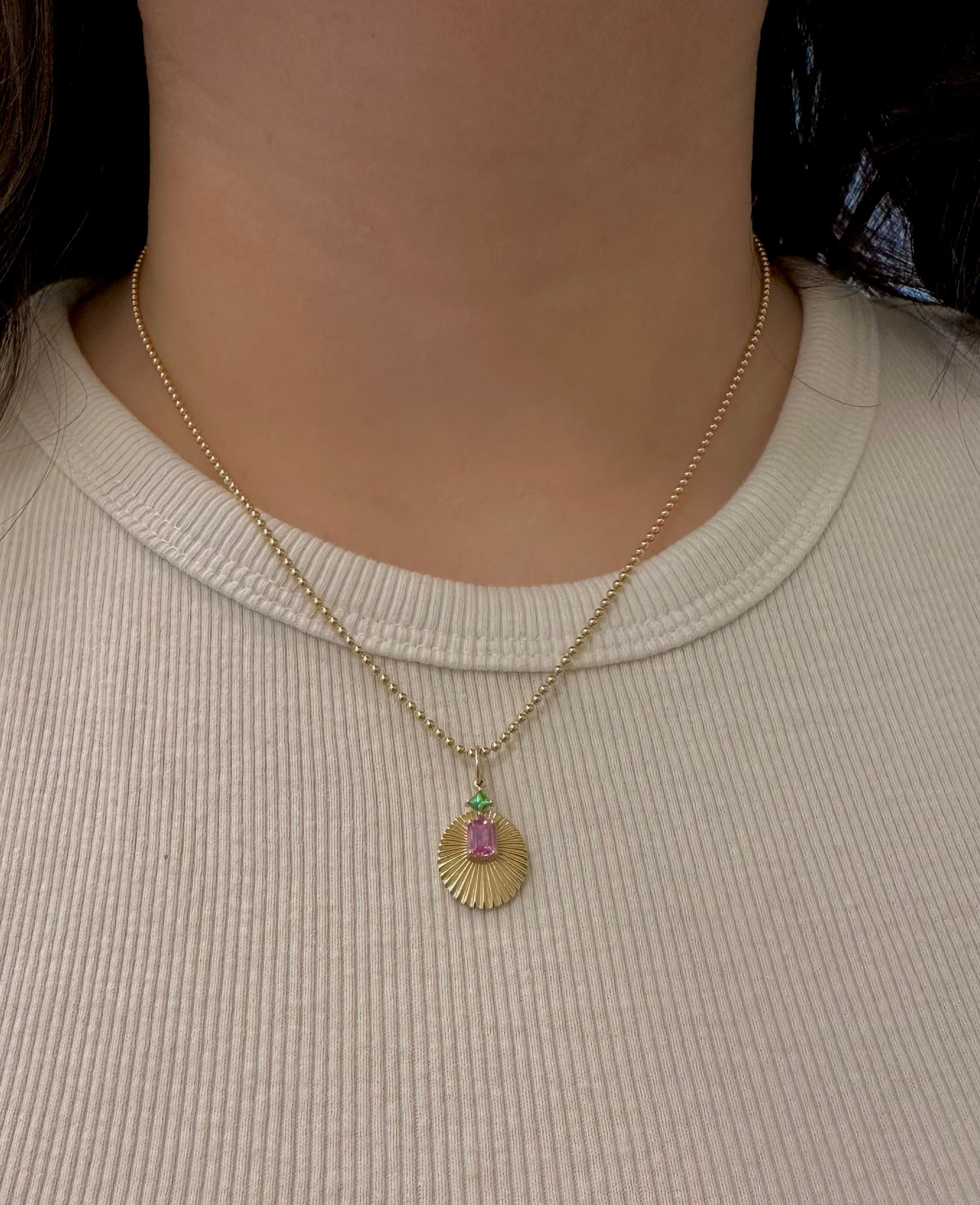 JoyLight with Pink Sapphire and Green Tsavorite