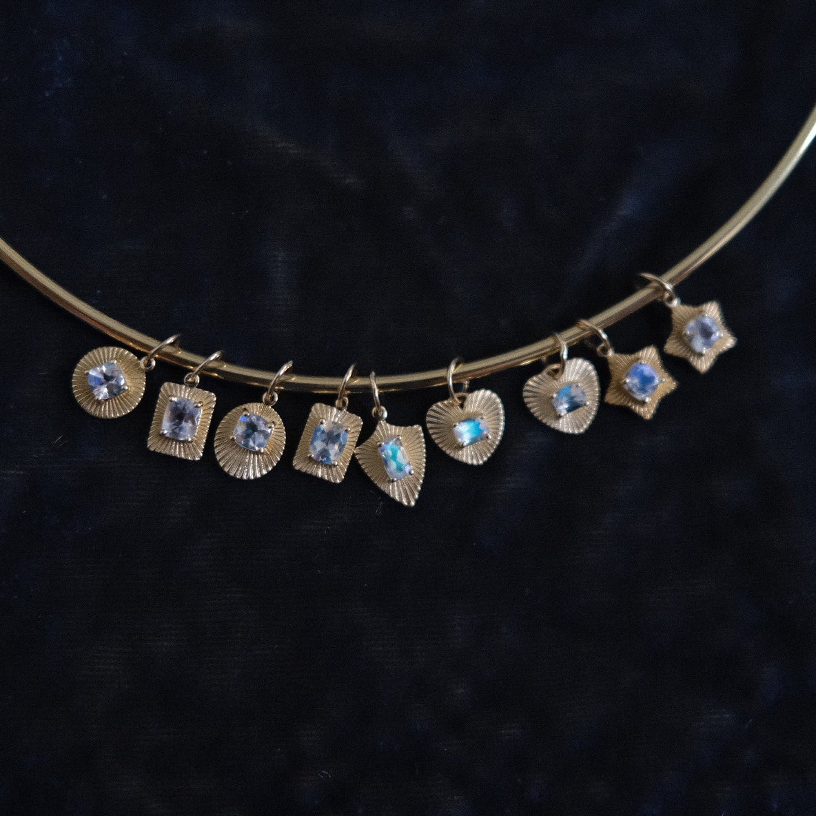 27. Petite Moonstones Charms