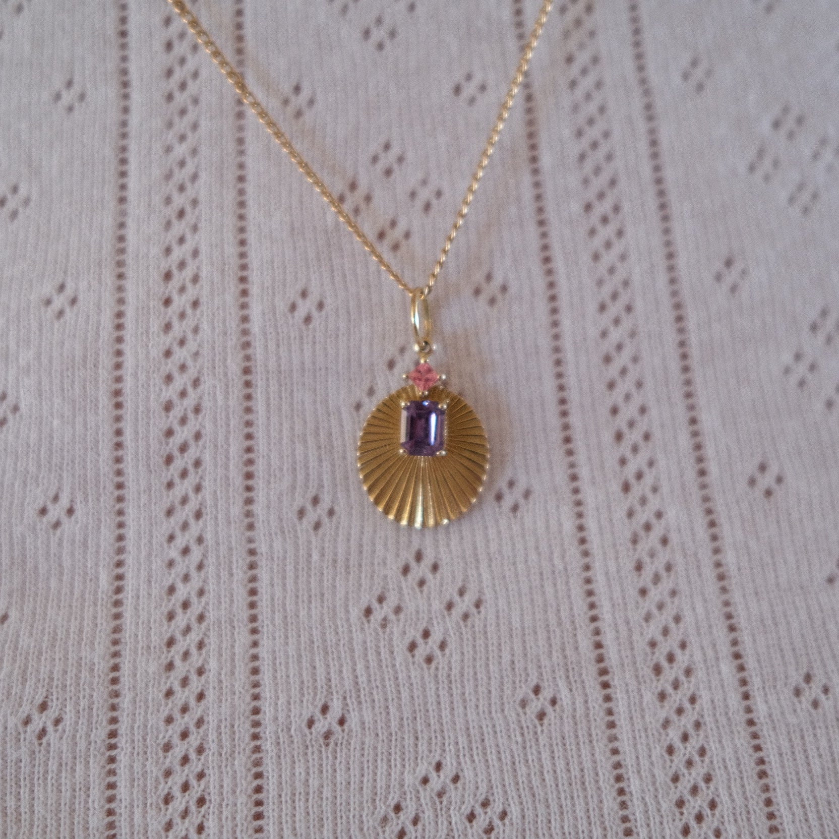 JoyLight with Purple Sapphire and Pink Sapphire Accent