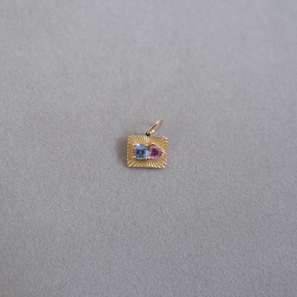 SereneLight with Ascher Cut Blue Sapphire and Heart Shaped Pink Sapphire