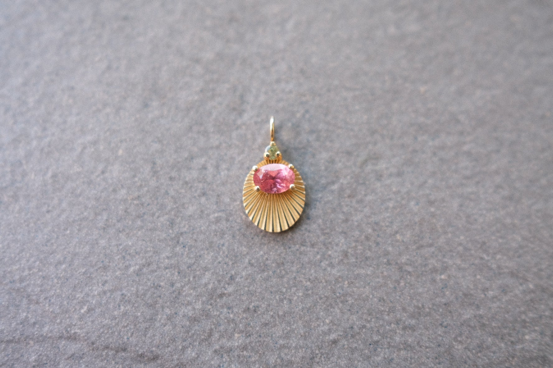 JoyLight with pink Tourmaline and Green Demantoid Garnet