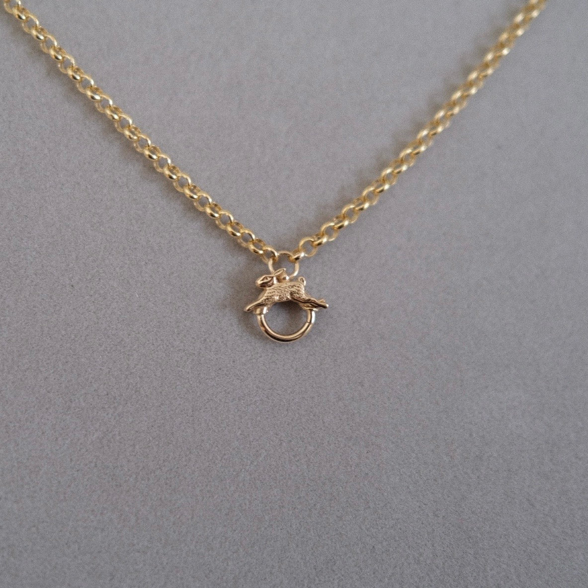 Lucky Rabbit Rolo Chain Necklace