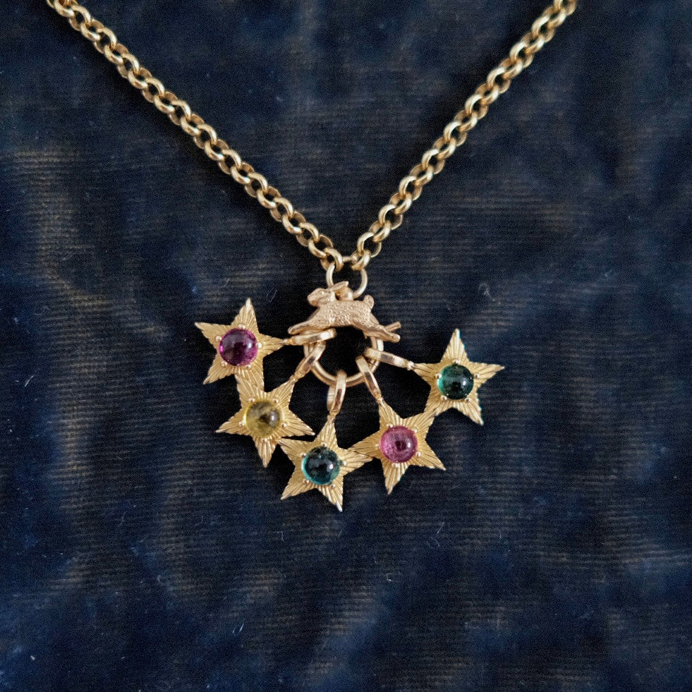 15. StarLight with mixed Tourmaline Cabochons (petite)