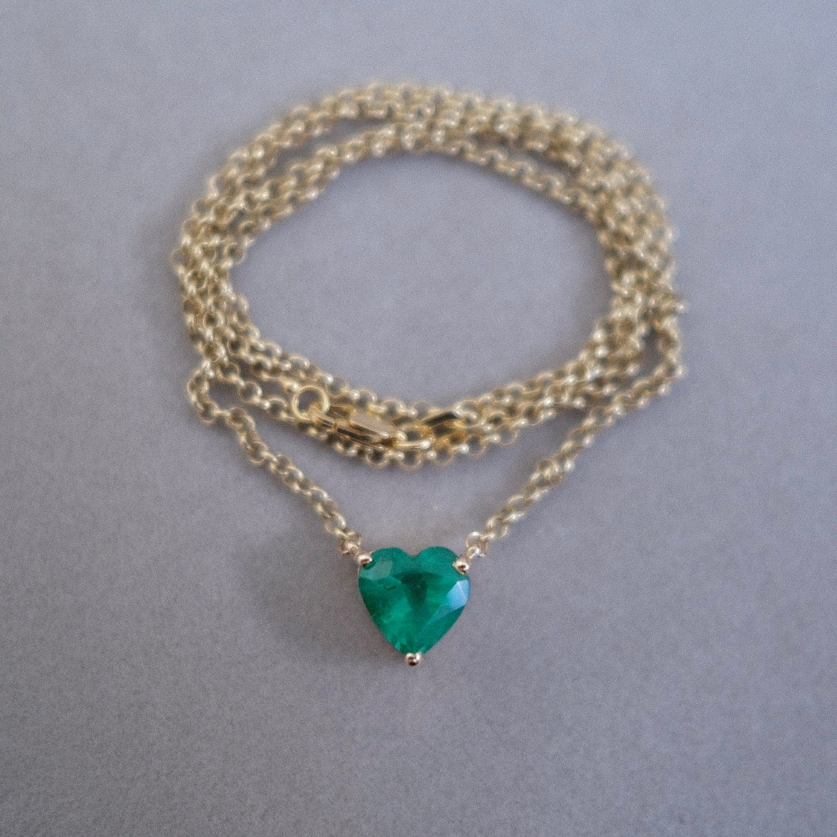 Emerald Heart Necklace