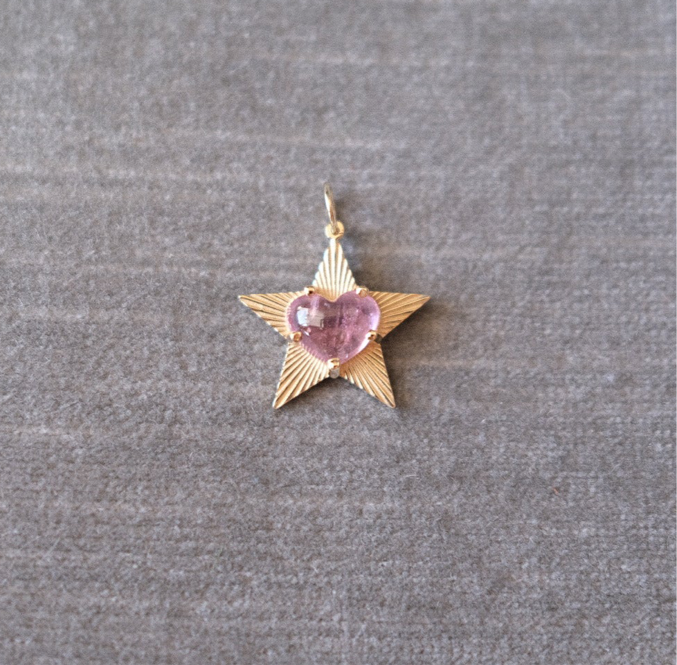StarLight with Pastel Pink Tourmaline Heart