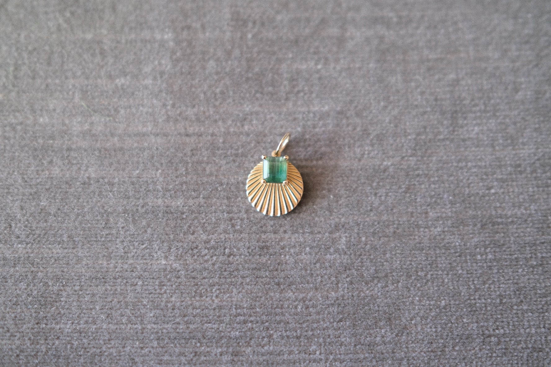 InfiniteLight charm with Ombre Light Green Tourmaline