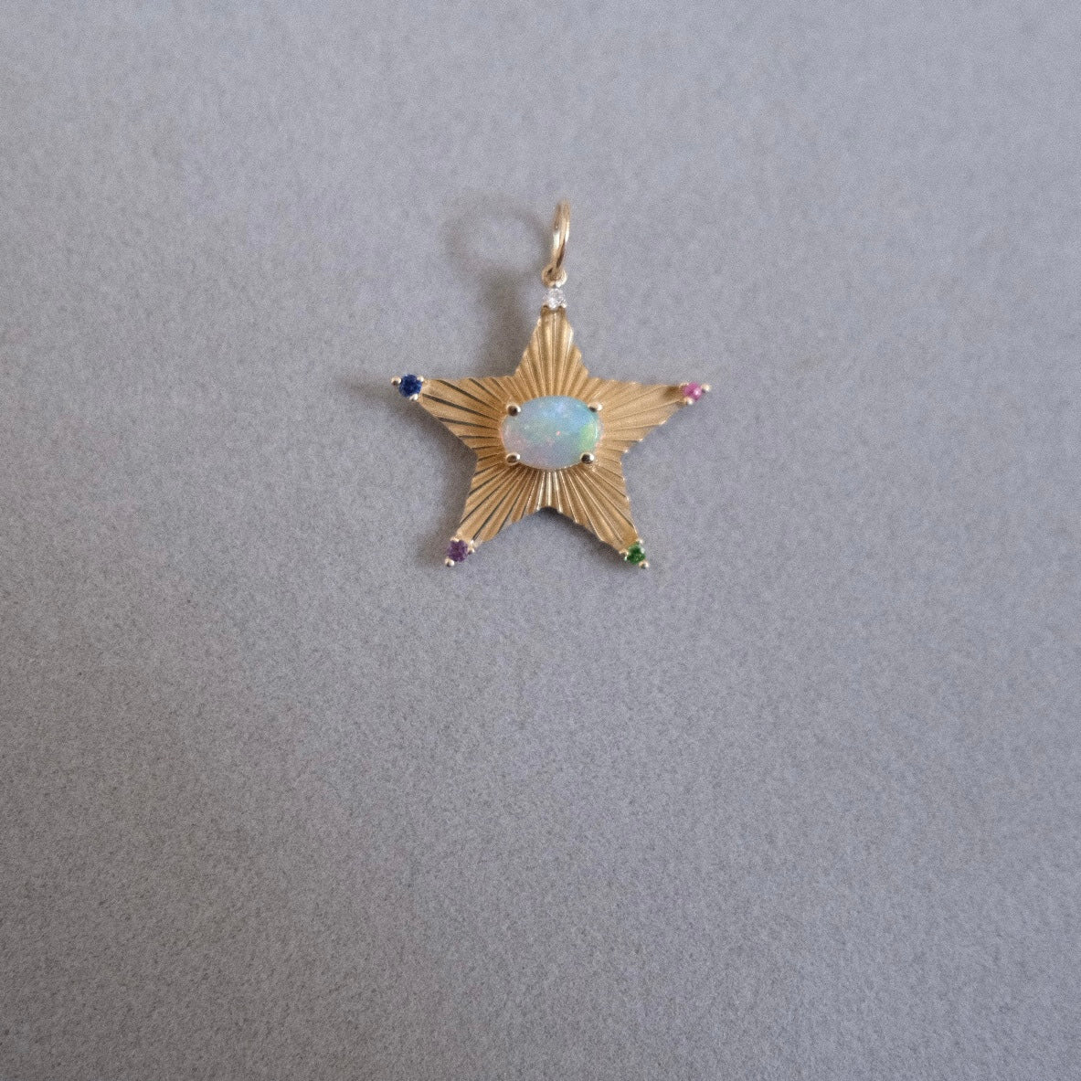 Starlight with Australian Opal, Diamond, Sapphire, Tsavorite, and Amethyst