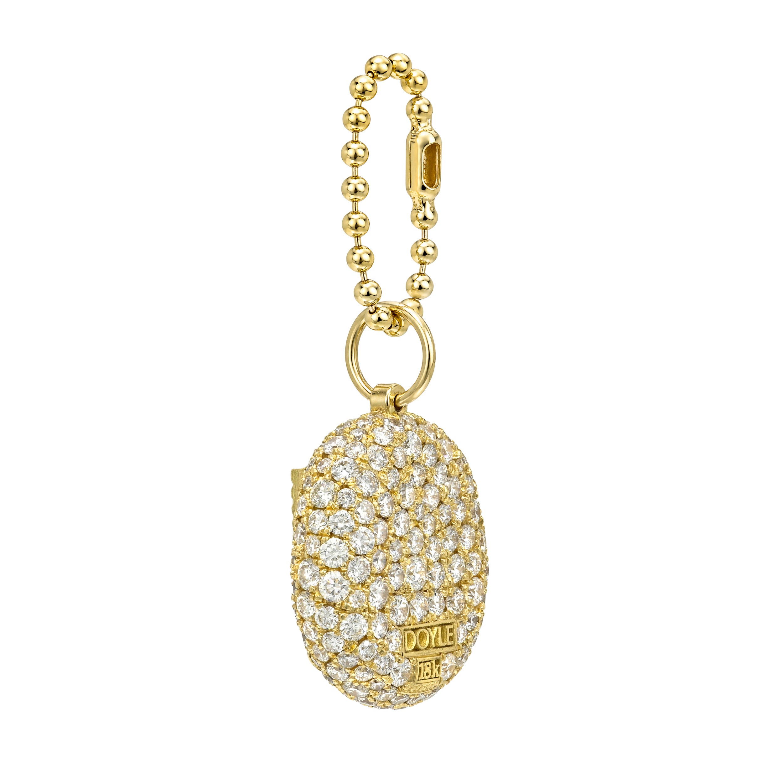 Original Pavé Mama Gemagotchi- Emerald screen, mixed buttons, diamond pavé
