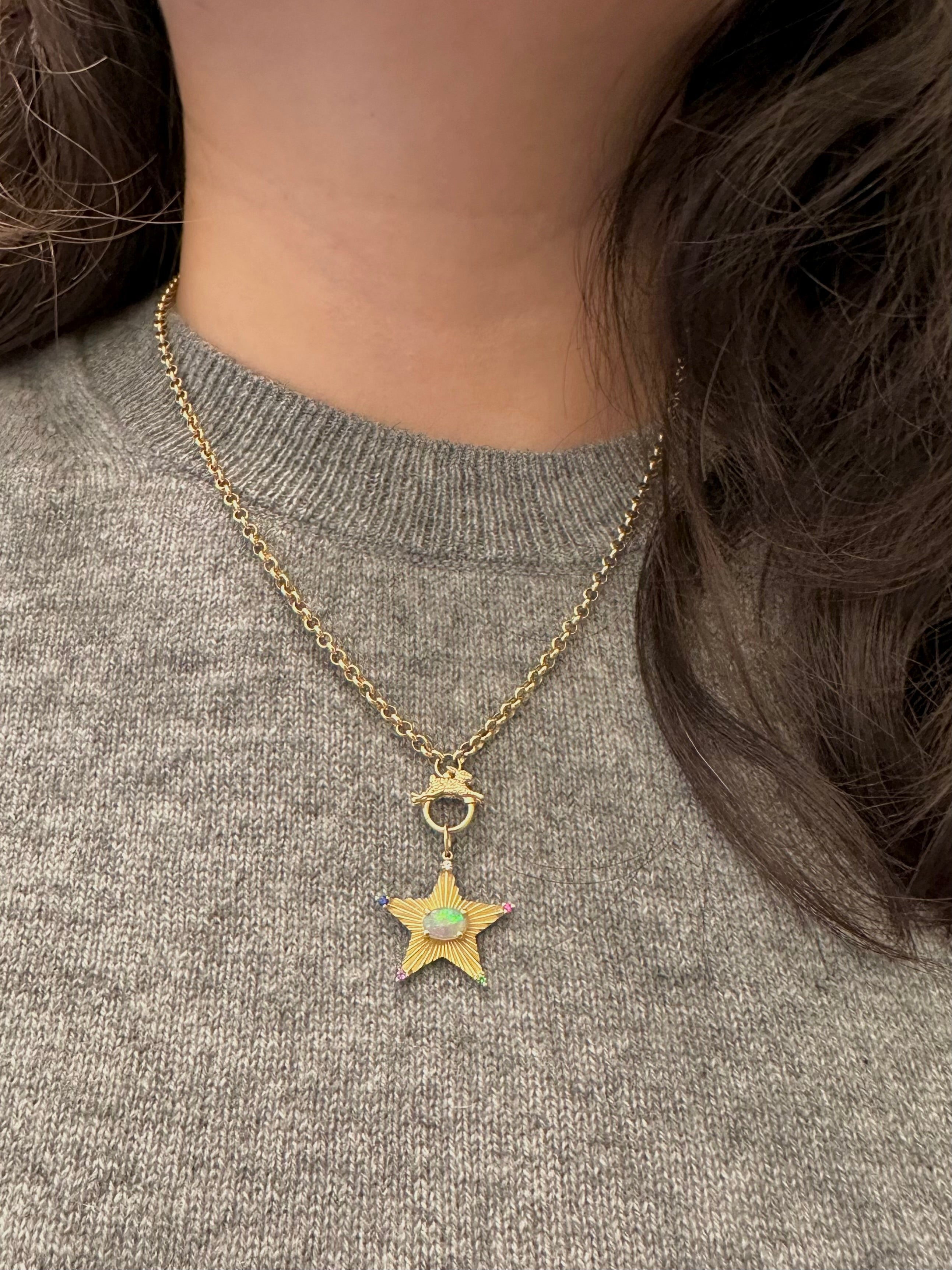 Starlight with Australian Opal, Diamond, Sapphire, Tsavorite, and Amethyst