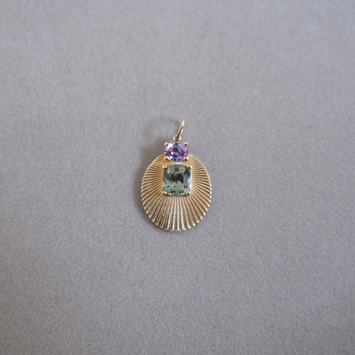 Joylight with Green Tourmaline and Purple Sapphire