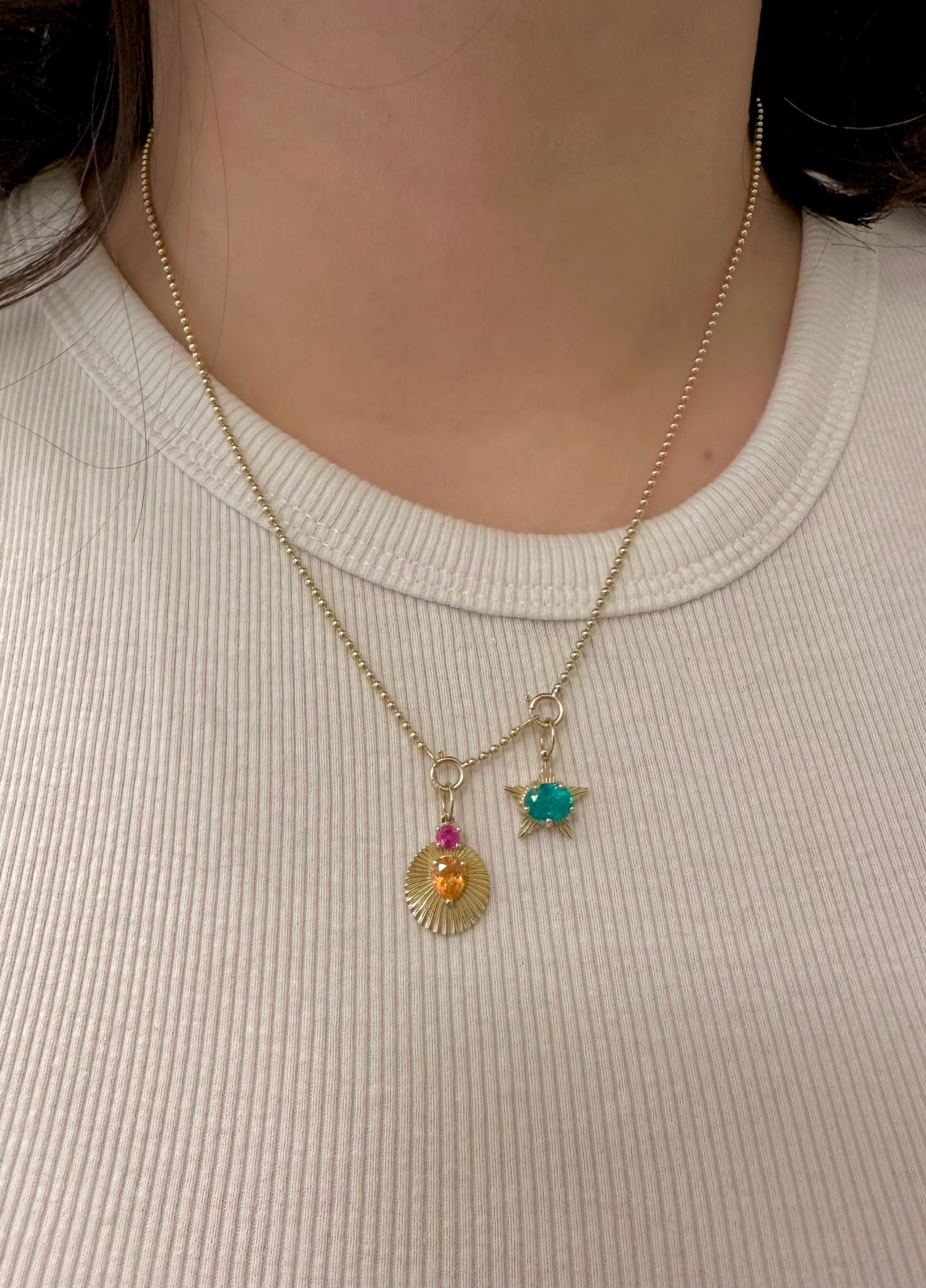 JoyLight with Spessartine Garnet and Pink Sapphire