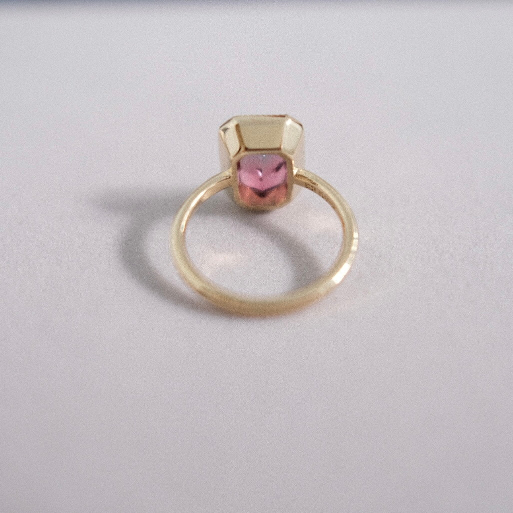 R3. IconLight ring with bi-color Pink Purple Tourmaline