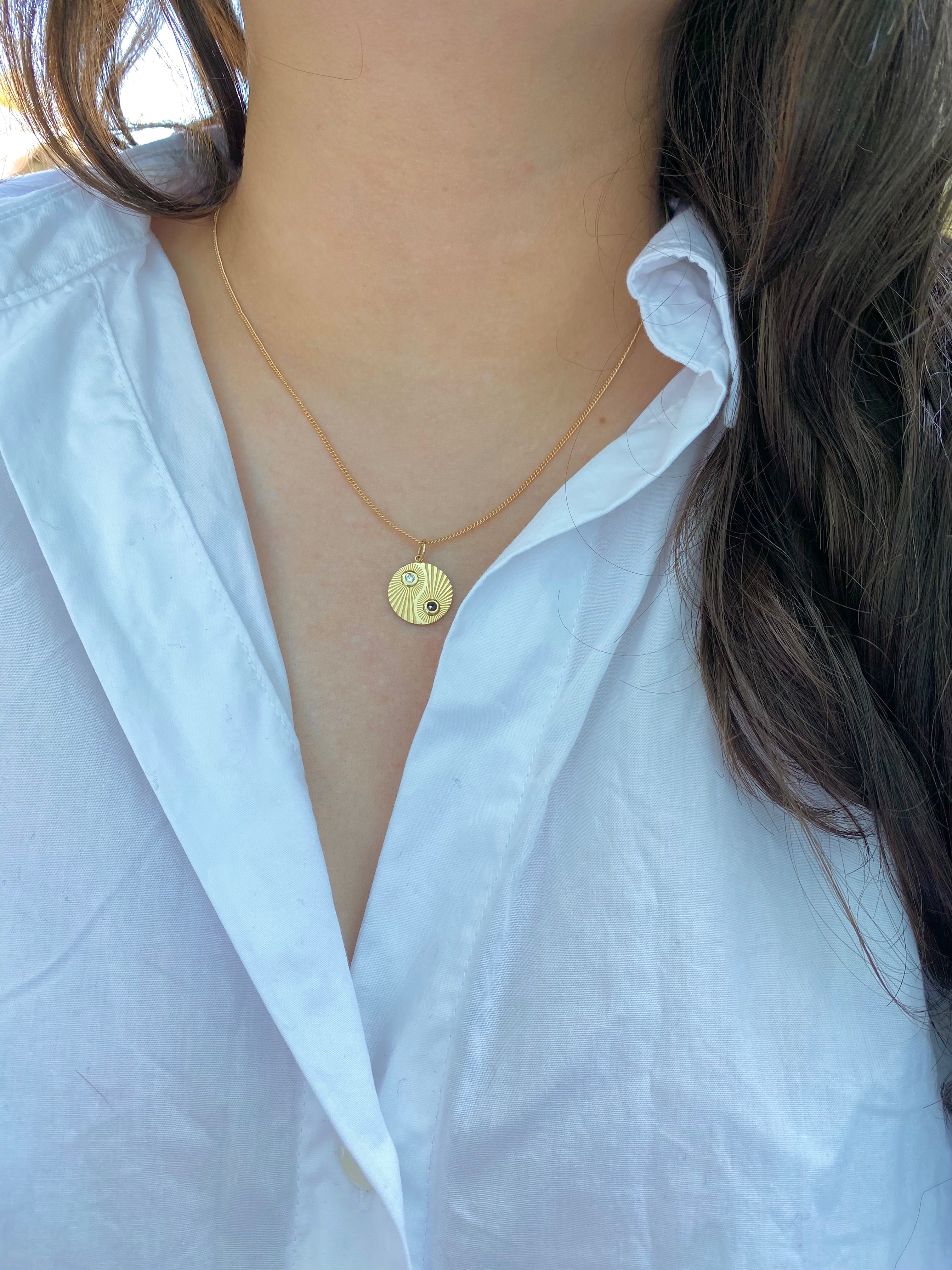 Yin Yang Light Charm - Diamonds