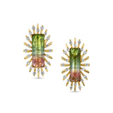 Divine Light Earrings Multicolor Tourmaline and Diamonds