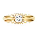 Divine Light Signet Ring - Radiant Cut Canadian Diamond