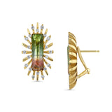 Divine Light Earrings Multicolor Tourmaline and Diamonds