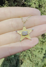 5 Stone Star Light Charm with Australian Opal - Medium