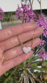 Australian Opal Heart Necklace